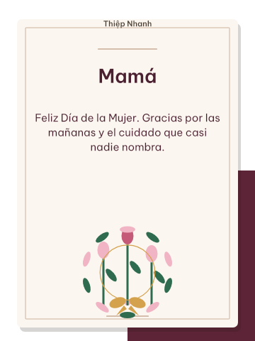 8 de marzo · rosa suave