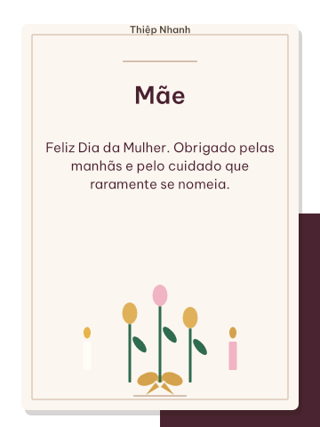 8 de março · duas velas