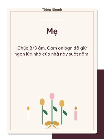Thiệp 8/3 nến