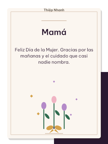 8 de marzo · marcas violetas