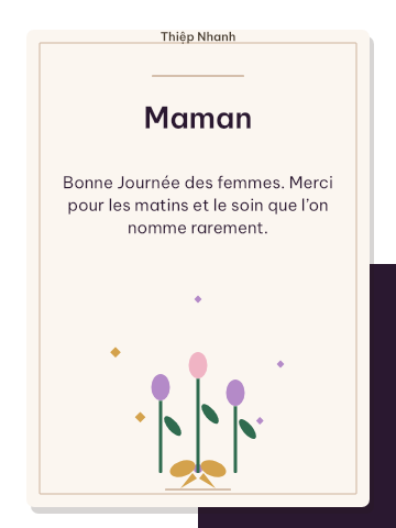 8 mars · marques violettes