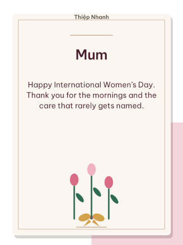 Card for 8 March