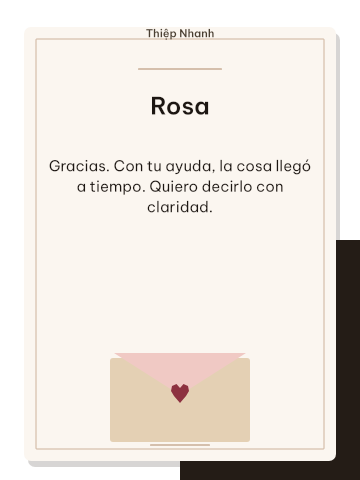 Tarjeta de gracias