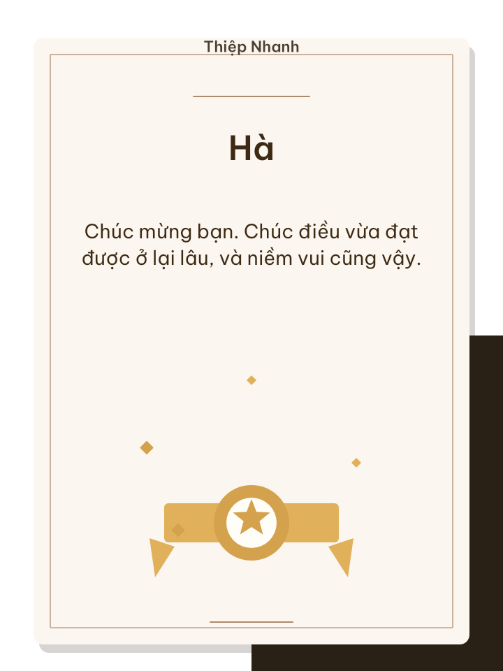 Thiệp chúc mừng vàng