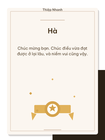 Thiệp chúc mừng vàng
