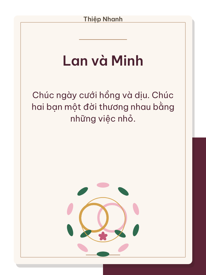 Thiệp cưới hồng