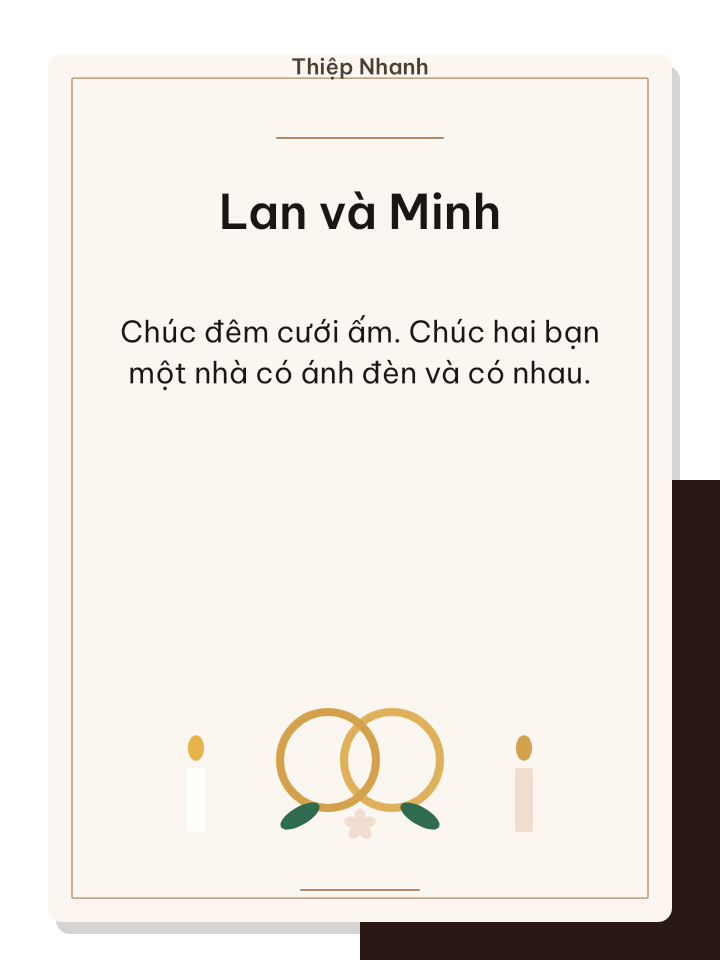 Thiệp cưới nến