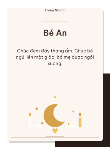 Thiệp đầy tháng nến