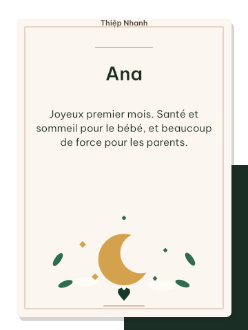 Premier mois · feuille verte