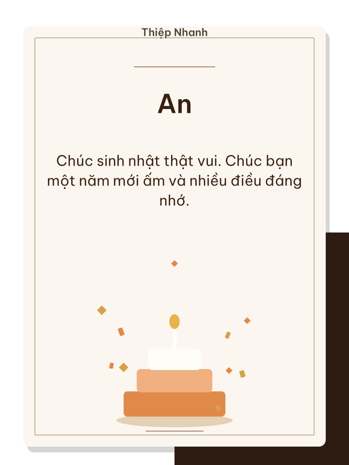 Thiệp sinh nhật cam