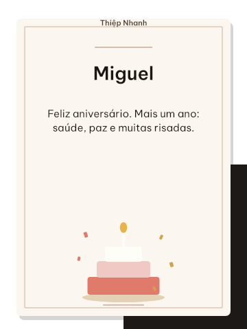 Cartão de aniversário