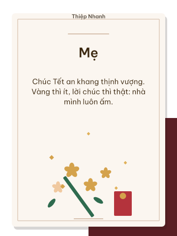 Thiệp Tết vàng
